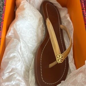 Tory Burch Tan Leather Women's Sandals
